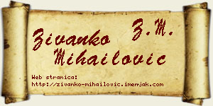 Živanko Mihailović vizit kartica